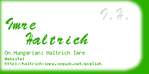 imre haltrich business card